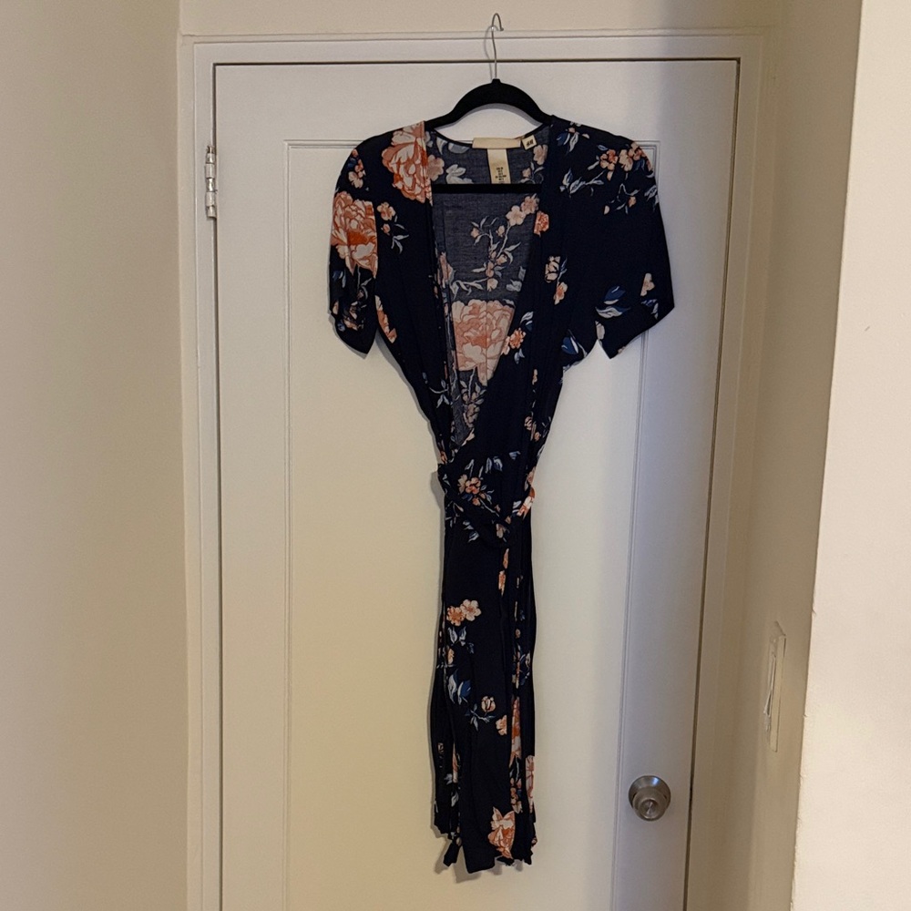 H&M Navy Floral Maxi Dress